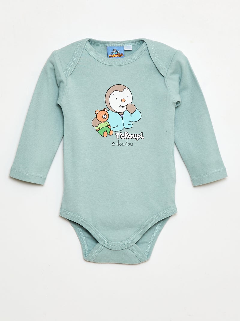 Pack de 2 bodies 'Tchoupi' Verde - Kiabi