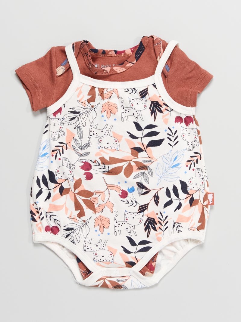 Pack de 2 bodies US MARRON - Kiabi