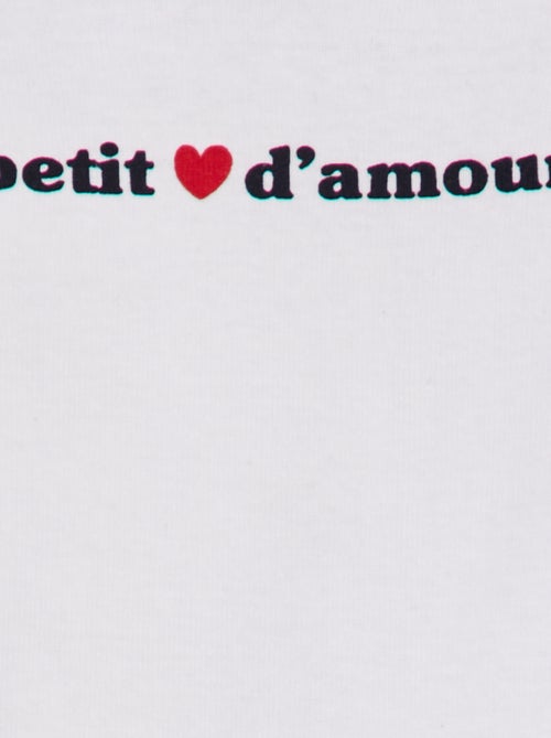 Pack de 2 bodis - San Valentín - Kiabi