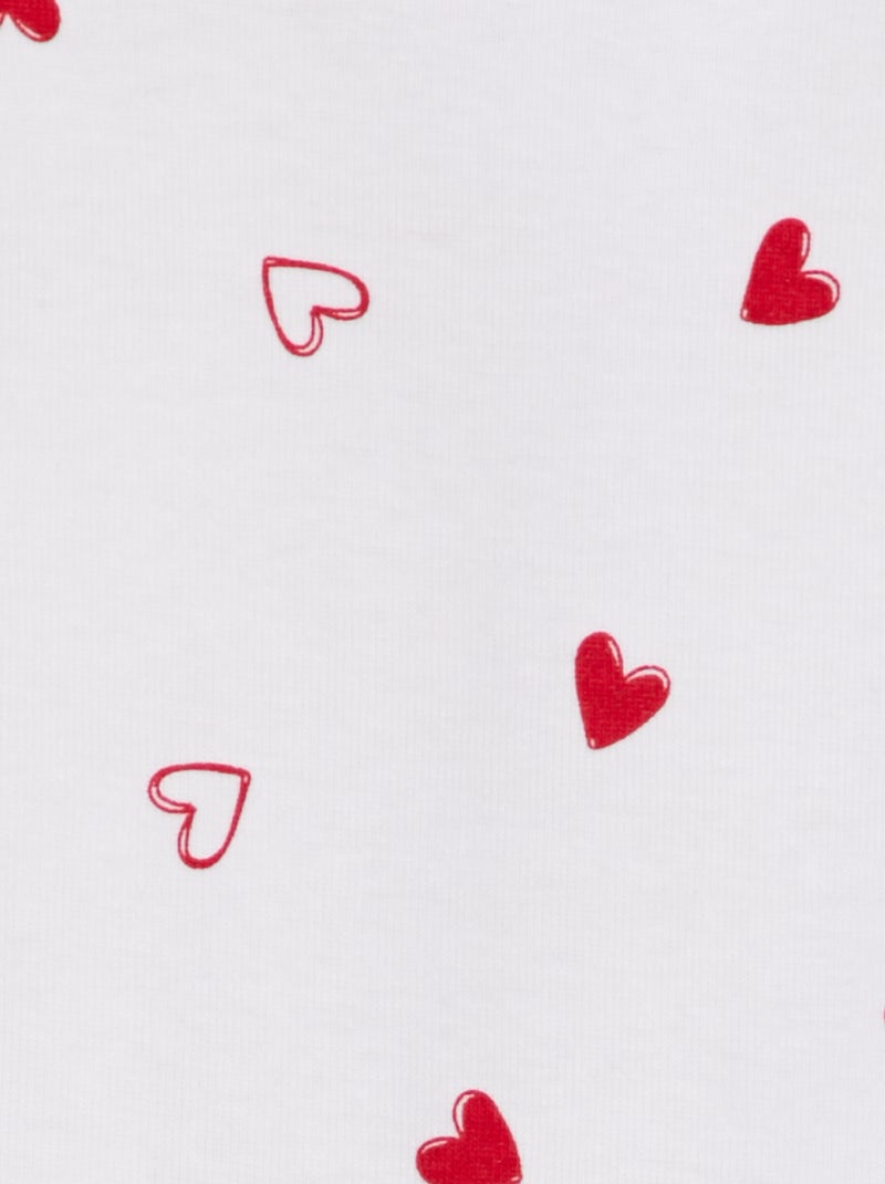 Pack de 2 bodis - San Valentín BLANCO - Kiabi
