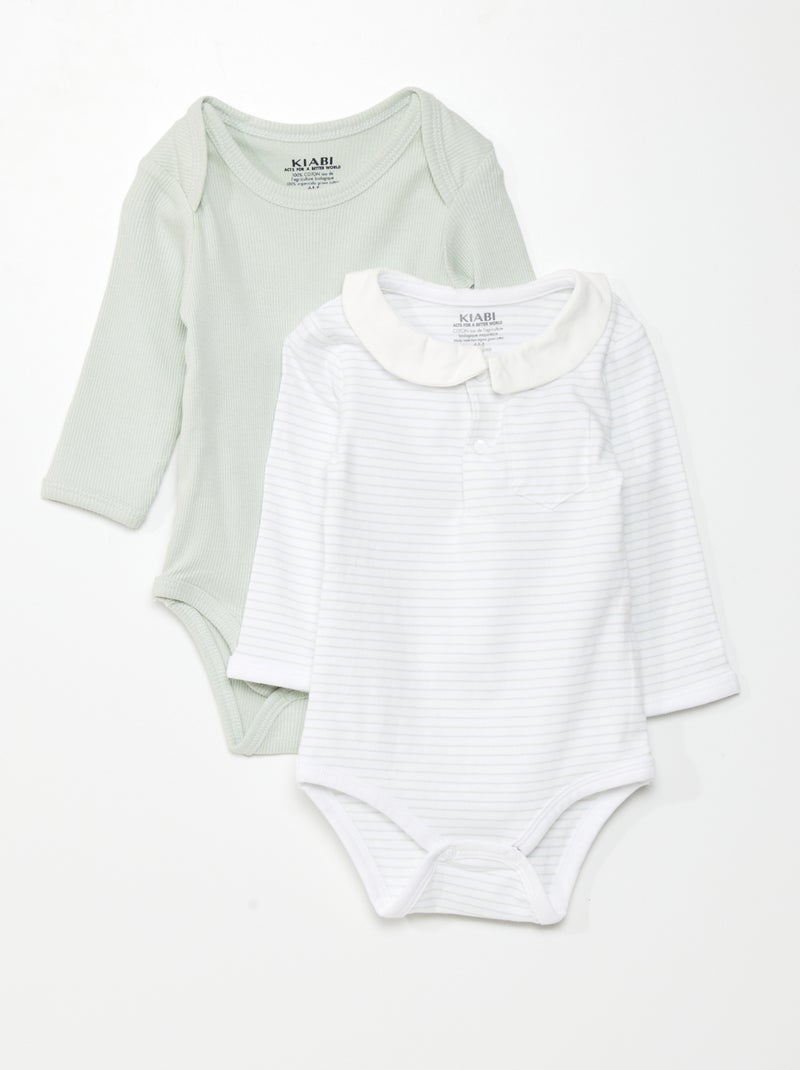 Pack de 2 bodis BLANCO - Kiabi