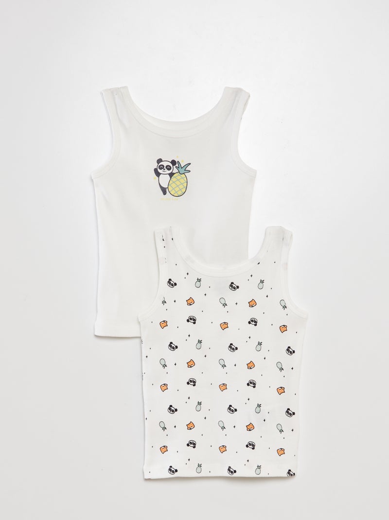 Pack de 2 bodis BLANCO - Kiabi