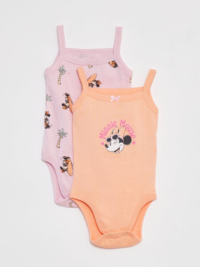 Pack de 2 bodis de tirantes finos 'Minnie' ROSA - Kiabi
