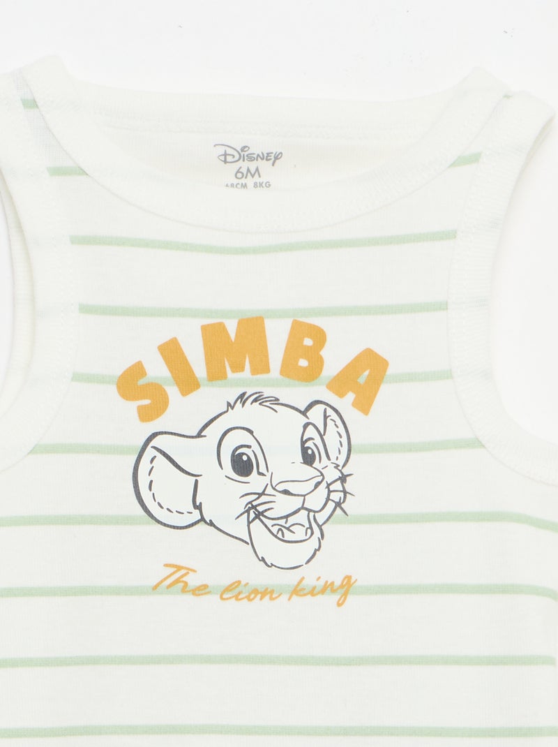 Pack de 2 bodis sin mangas 'Disney' Blanco - Kiabi
