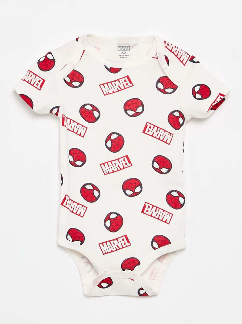 Pack de 2 bodys 'Spider-Man' 'Marvel' Blanco - Kiabi