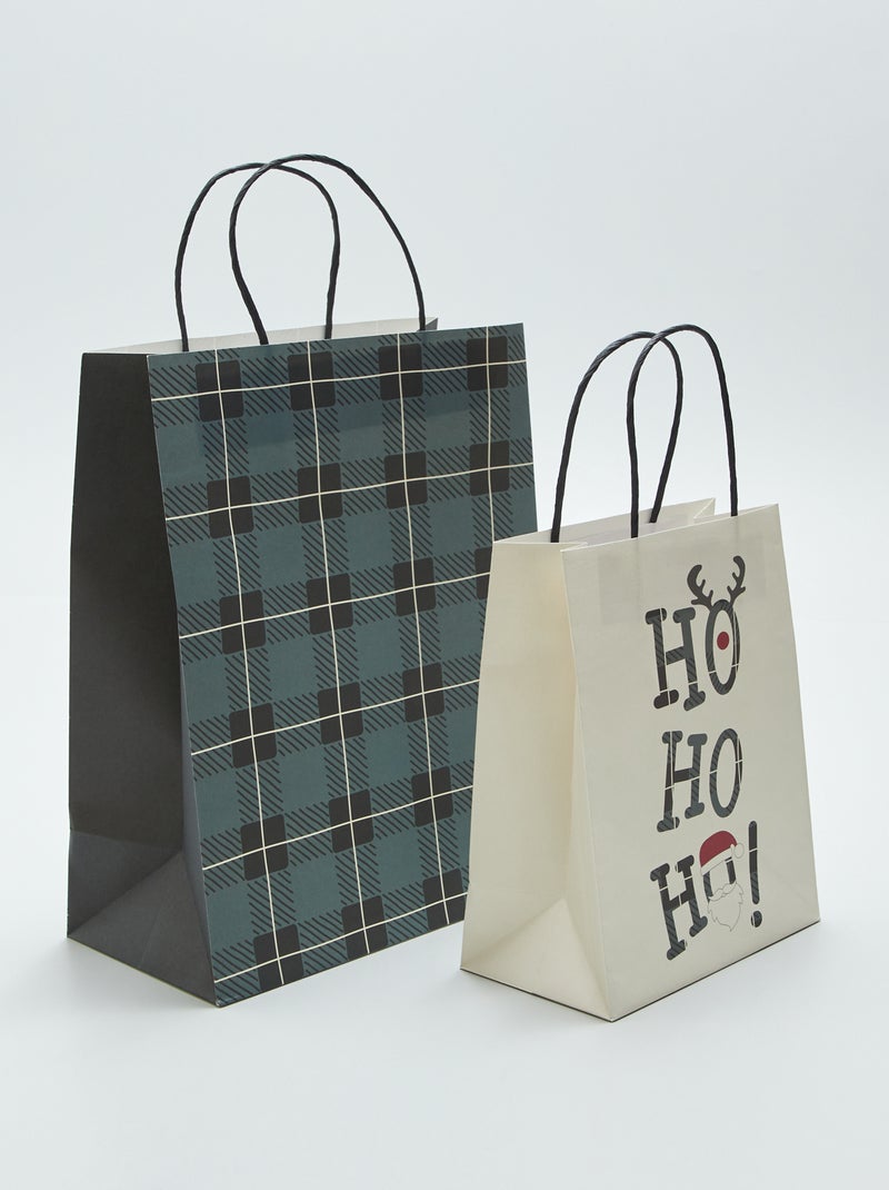 Pack de 2 bolsas de regalo de Navidad VERDE - Kiabi