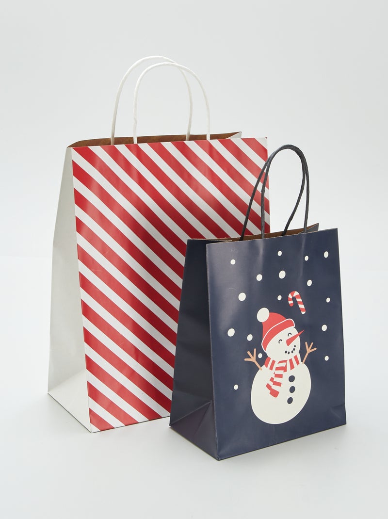 Pack de 2 bolsas de regalo 'Navidad' AZUL - Kiabi
