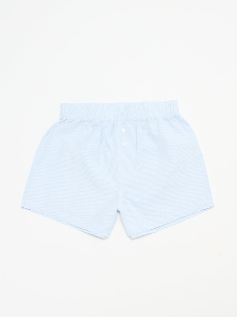 Pack de 2 bóxers a cuadros Azul - Kiabi