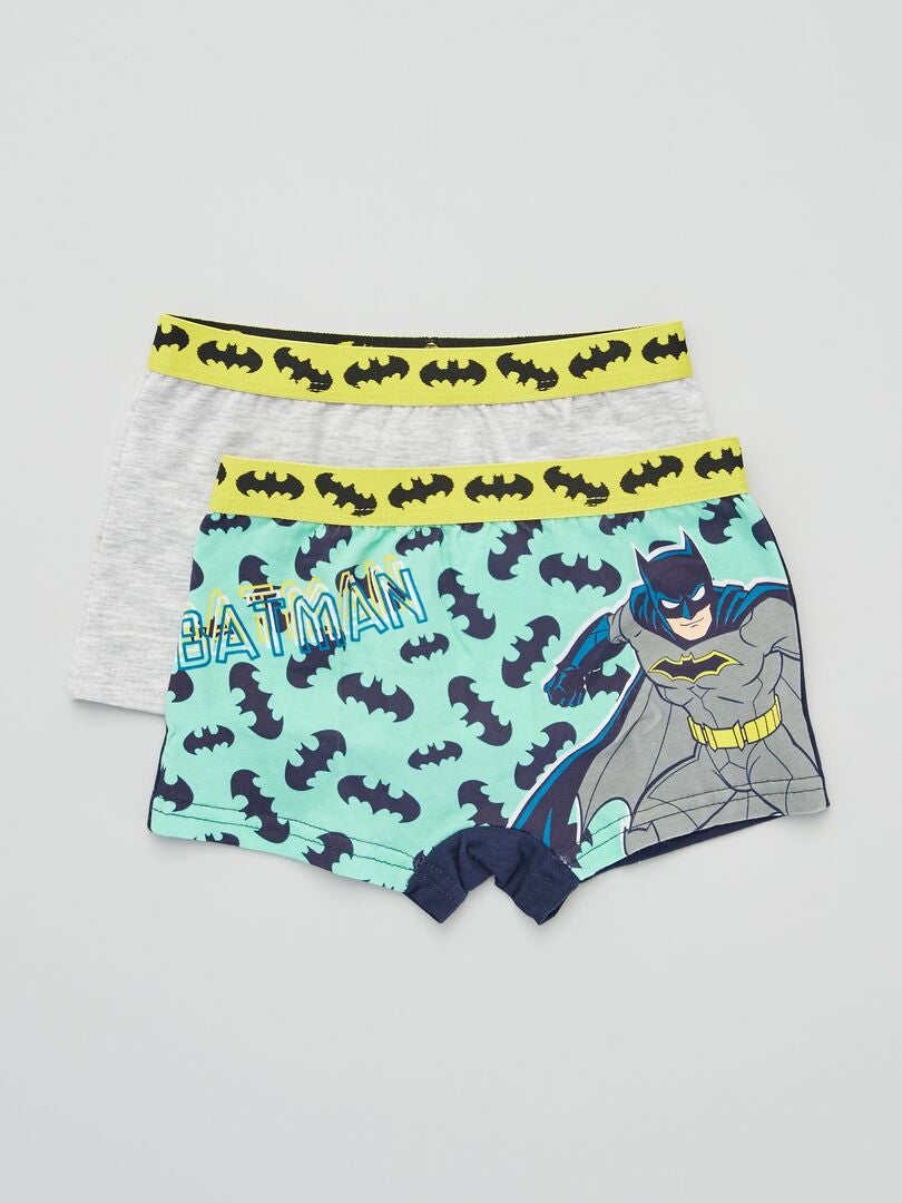 Pack de 2 bóxers 'Batman' gris/verde - Kiabi