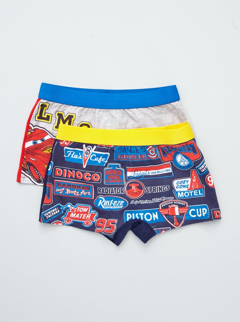 Pack de 2 boxers 'Cars' gris/azul - Kiabi