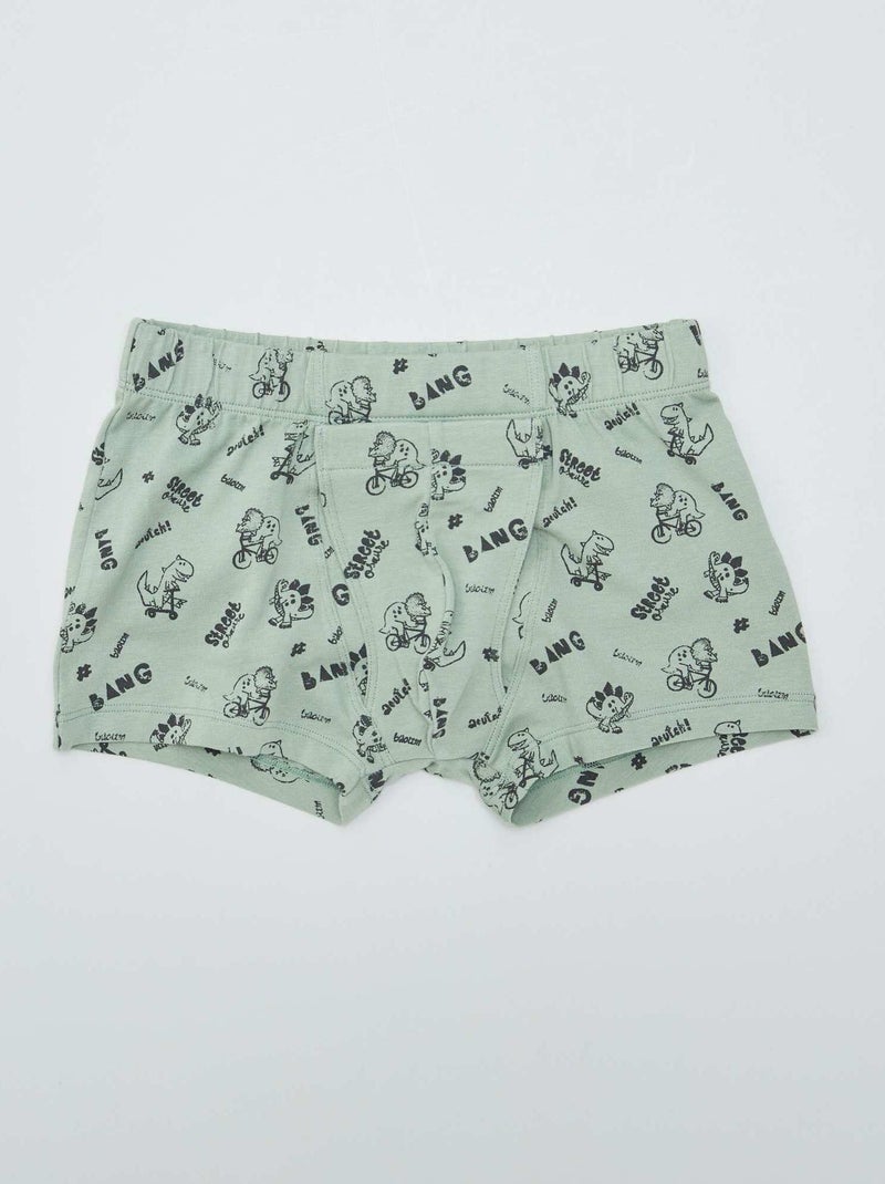 Pack de 2 boxers con velcros - So Easy VERDE - Kiabi