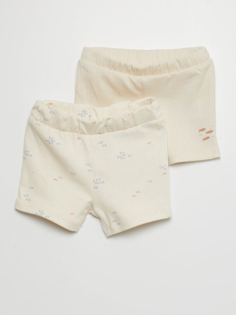 Pack de 2 boxers de algodón BLANCO - Kiabi