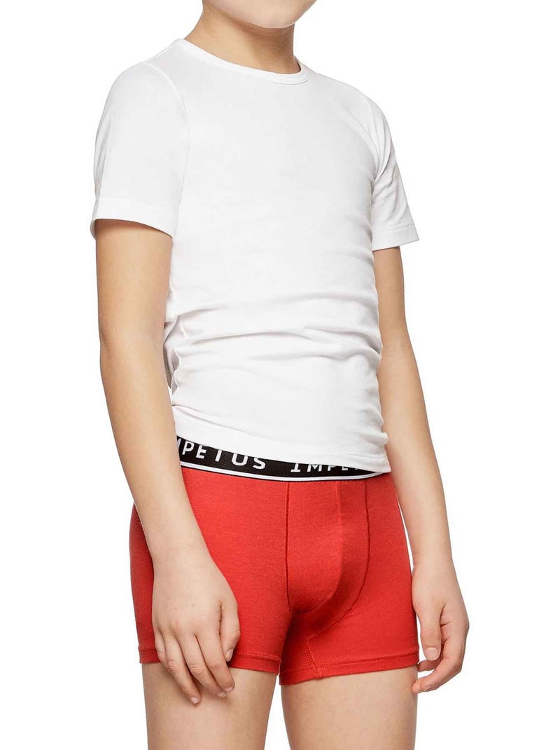 Pack de 2 boxers de algodón para niño | Impetus Gris rojo - Kiabi
