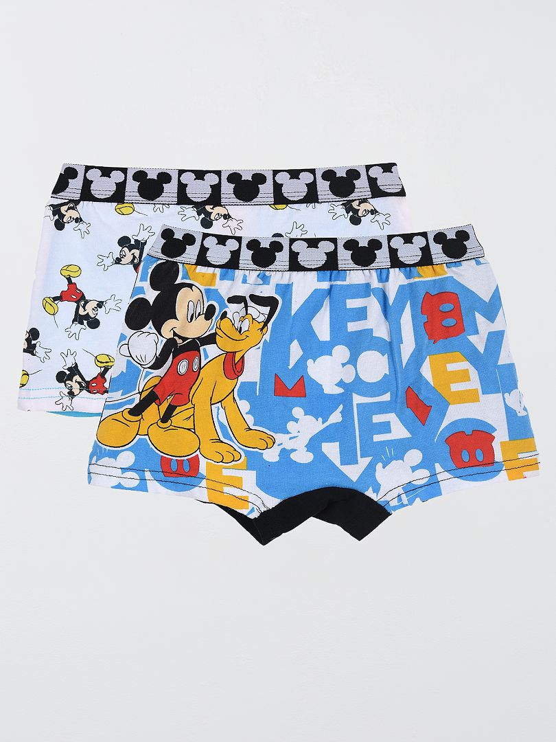 Pack de 2 boxers de 'Mickey' azul/negro - Kiabi