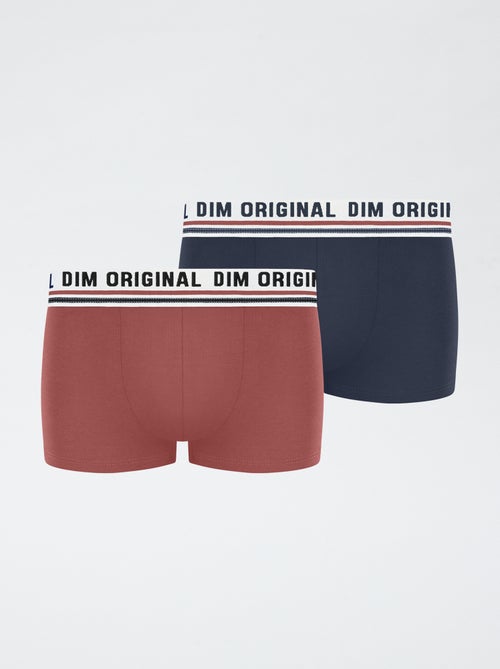 Pack de 2 bóxers 'Dim' lisos - Kiabi