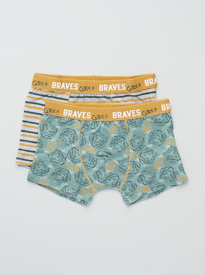 Pack de 2 bóxers estampados KAKI - Kiabi