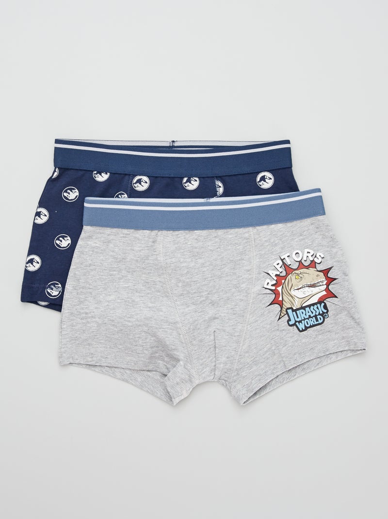 Pack de 2 boxers 'Jurassic World' AZUL - Kiabi