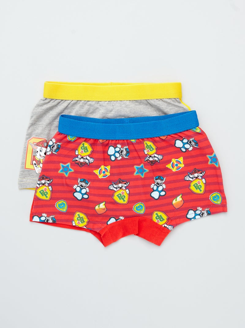 Pack de 2 boxers 'La Patrulla Canina' gris/rojo - Kiabi