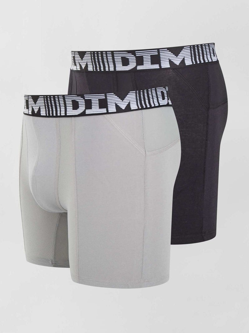 Pack de 2 boxers largos 3D Flex air 'DIM' BEIGE - Kiabi