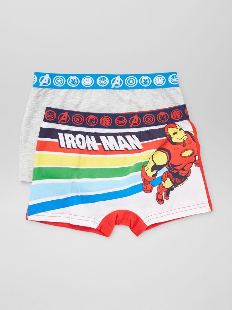Pack de 2 bóxers 'Los Vengadores' rojo/gris - Kiabi
