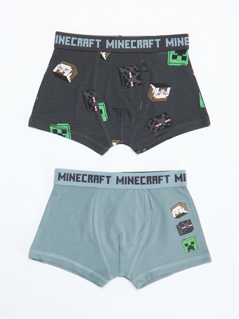 Pack de 2 bóxers 'Minecraft' Gris - Kiabi