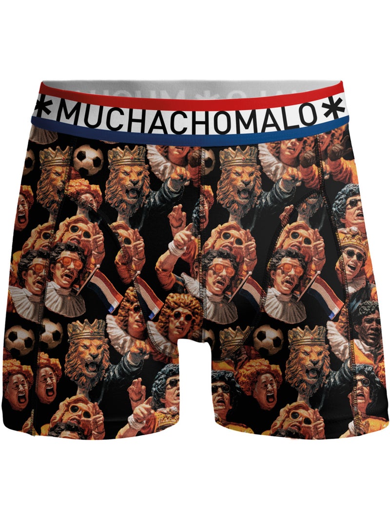 Pack de 2 bóxers Muchachomalo Negro Naranja Negro - Kiabi