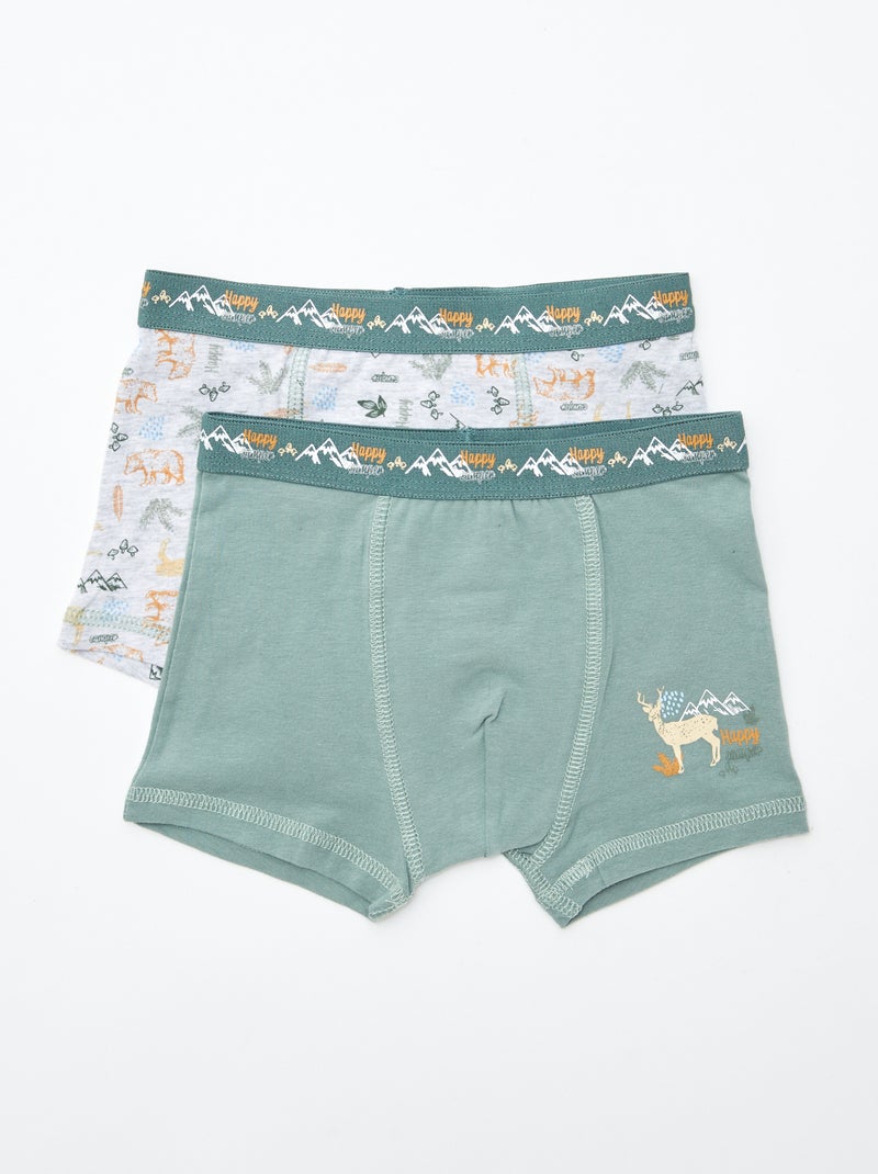 Pack de 2 boxers 'Petit Béguin' Beige - Kiabi