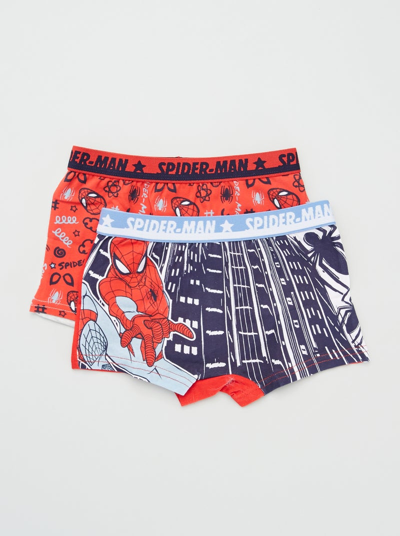 Pack de 2 bóxers 'Spider'Man' rojo/gris - Kiabi