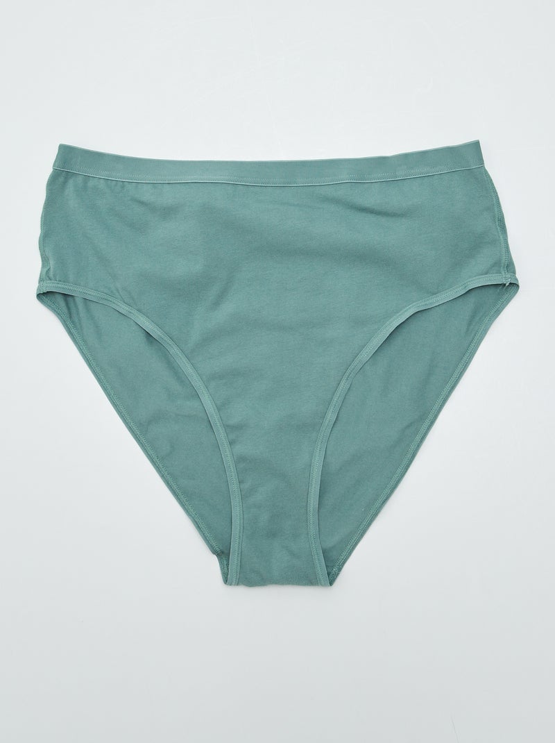 Pack de 2 bragas de tiro alto - colección fácil de poner negro - Kiabi