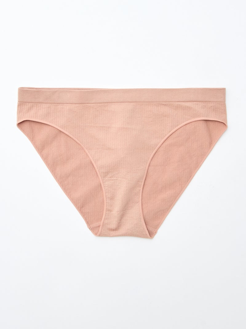 Pack de 2 bragas lisas Rosa - Kiabi