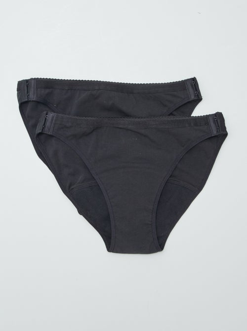 Pack de 2 bragas menstruales lavables de algodón - colección fácil de poner - Kiabi