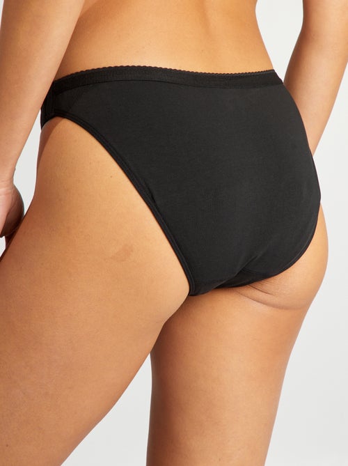 Pack de 2 bragas menstruales lavables de algodón - colección fácil de poner - Kiabi