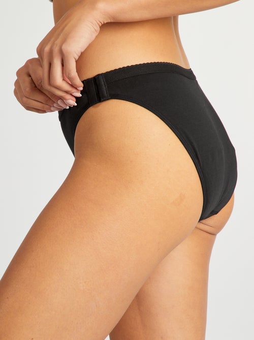 Pack de 2 bragas menstruales lavables de algodón - colección fácil de poner - Kiabi