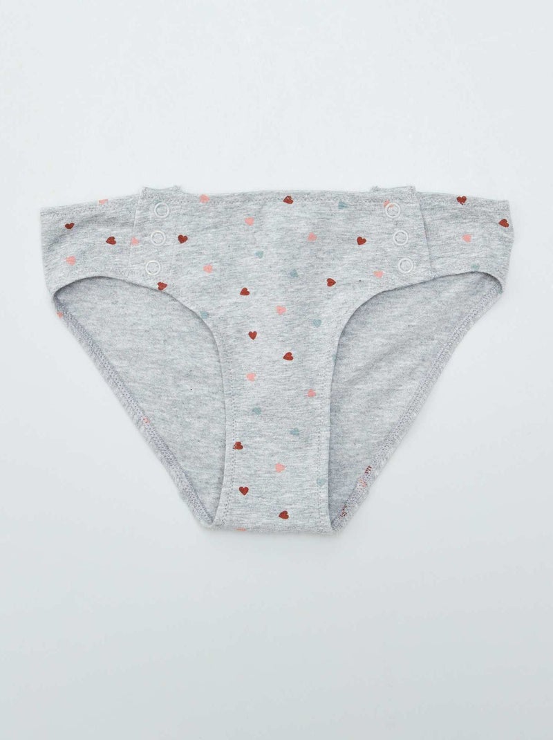 Pack de 2 braguitas - colección fácil de poner GRIS - Kiabi