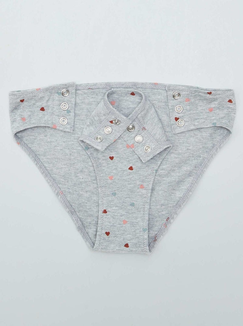 Pack de 2 braguitas - colección fácil de poner GRIS - Kiabi