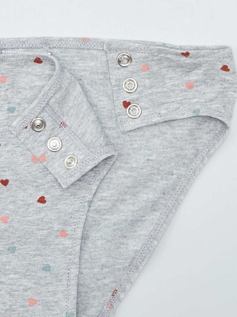 Pack de 2 braguitas - Fácil de Poner GRIS - Kiabi