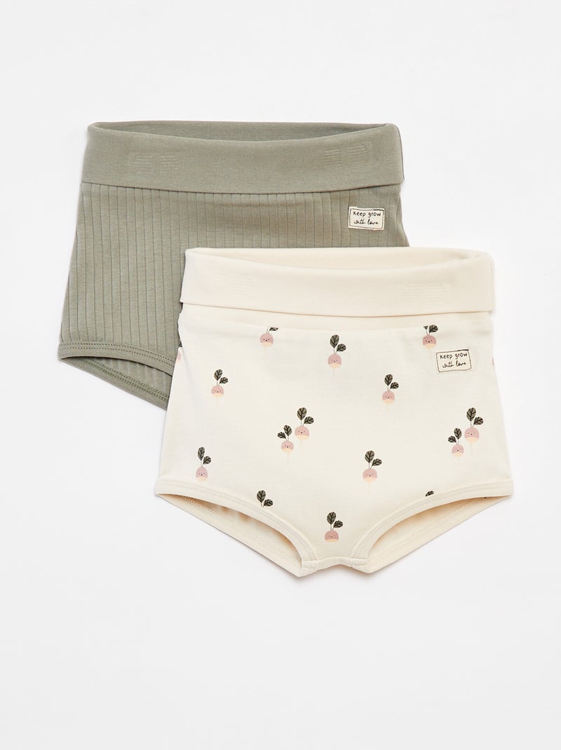 Pack de 2 braguitas BLANCO - Kiabi