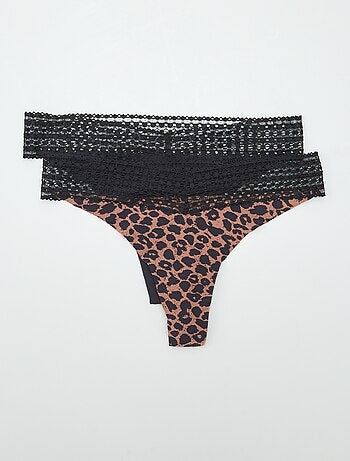 Pack de 2 braguitas brasileñas con encaje