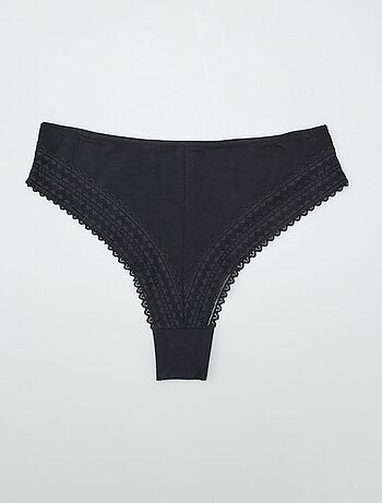 Pack de 2 braguitas brasileñas con encaje
