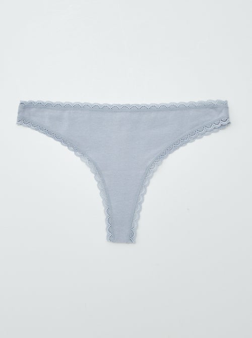 Pack de 2 braguitas brasileñas de algodón - Kiabi