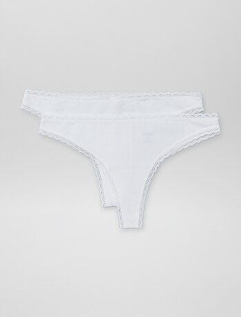 Pack de 2 braguitas brasileñas de algodón