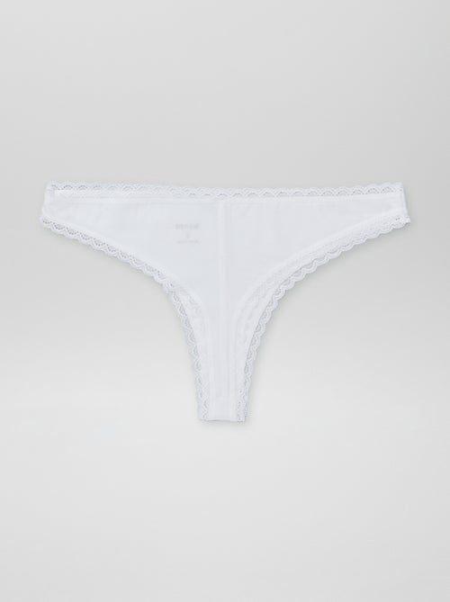 Pack de 2 braguitas brasileñas de algodón - Kiabi