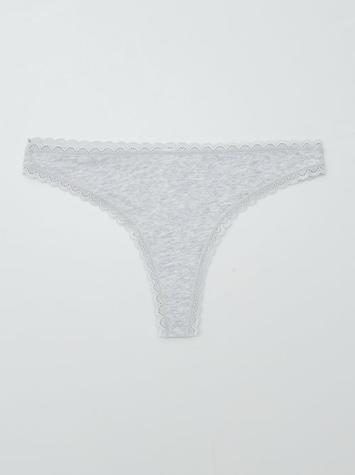 Pack de 2 braguitas brasileñas de algodón - Kiabi