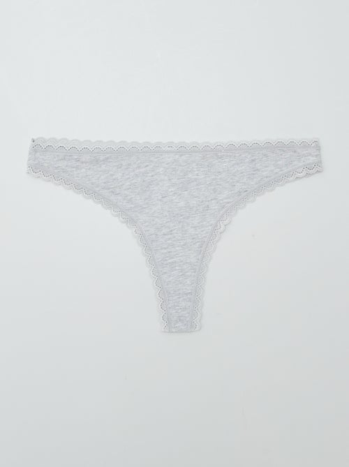 Pack de 2 braguitas brasileñas de algodón - Kiabi