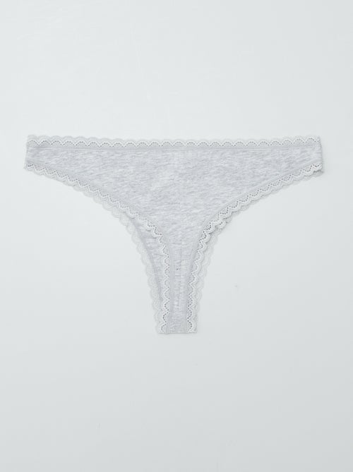 Pack de 2 braguitas brasileñas de algodón - Kiabi