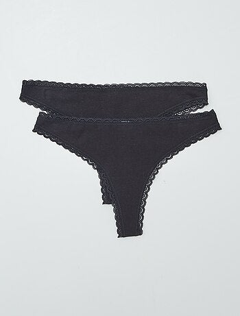 Pack de 2 braguitas brasileñas de algodón
