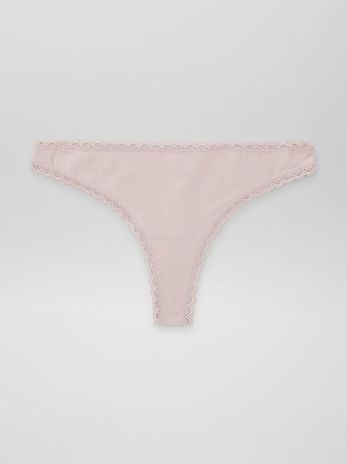 Pack de 2 braguitas brasileñas de algodón - Kiabi