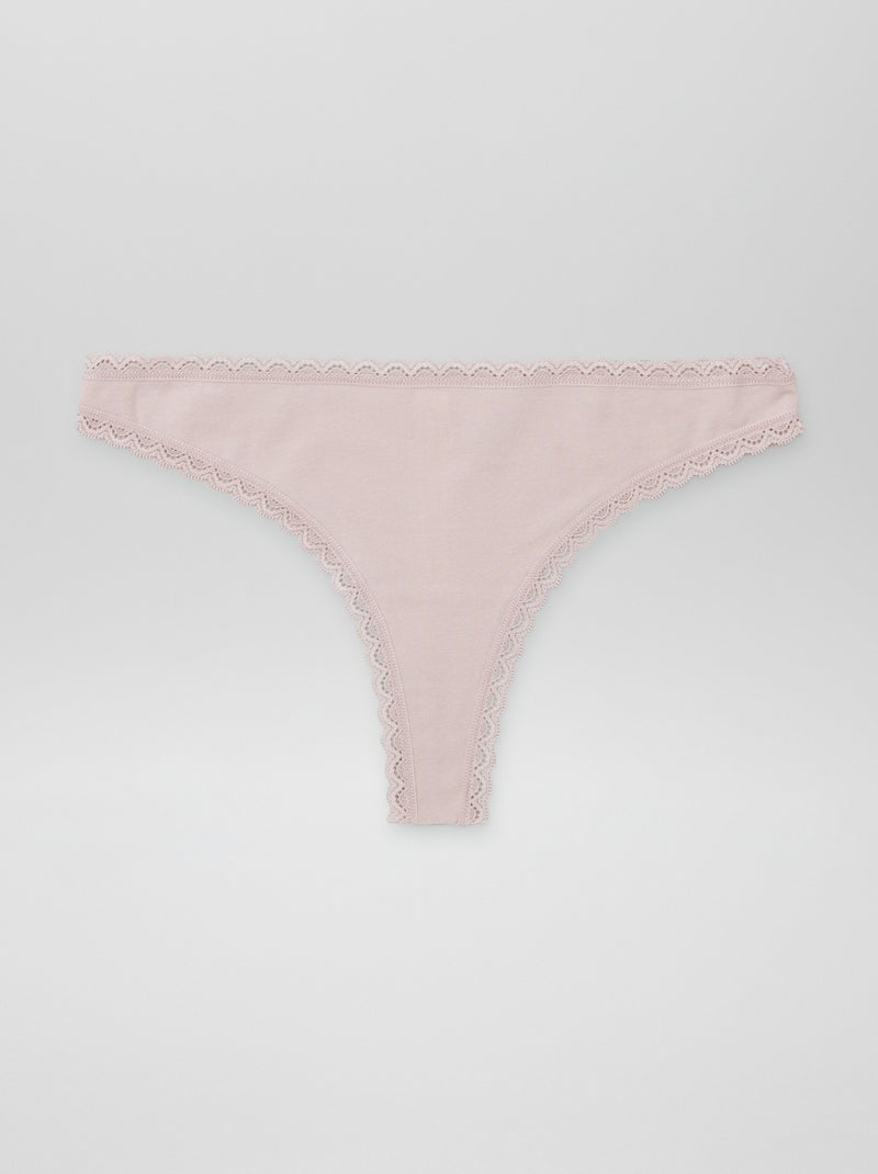 Pack de 2 braguitas brasileñas de algodón PURPURA - Kiabi