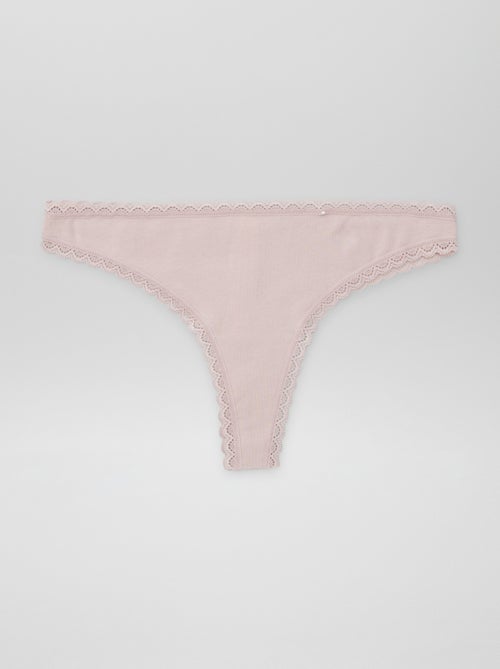 Pack de 2 braguitas brasileñas de algodón - Kiabi