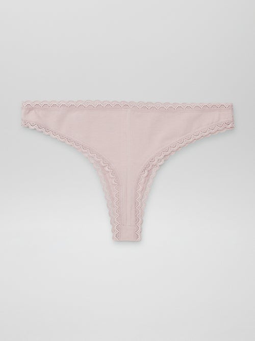 Pack de 2 braguitas brasileñas de algodón - Kiabi